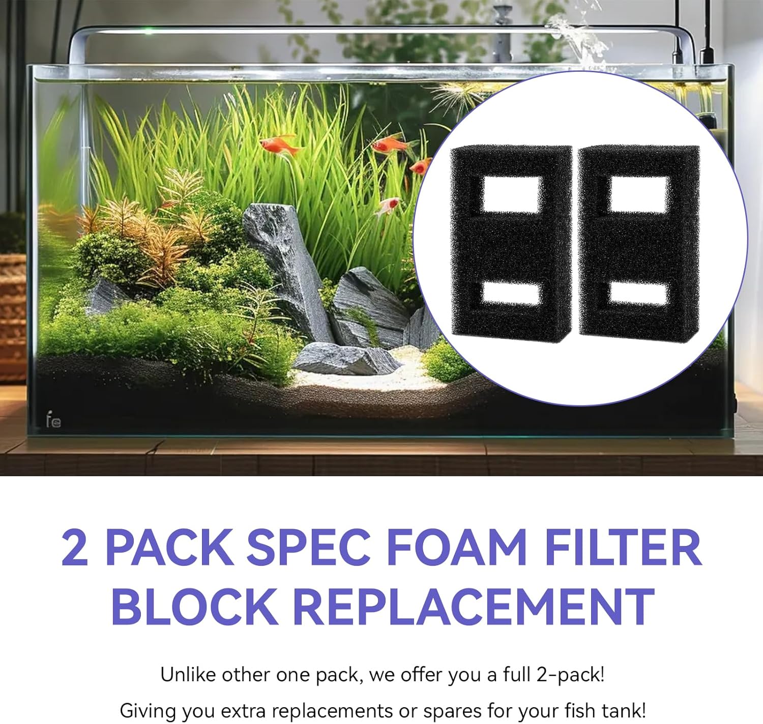 Fluval Aquarium Spec - Fluval Spec Akvaryum için Uyumlu Köpük