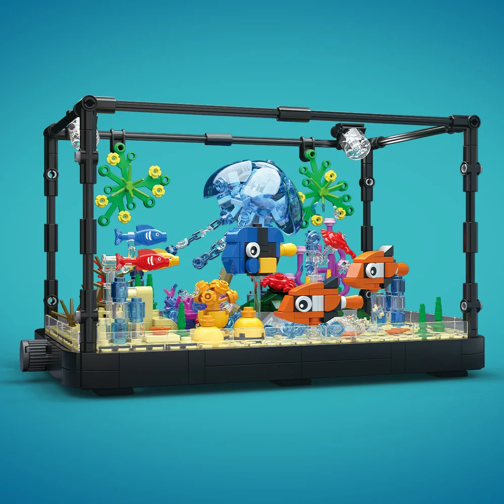 Işıklı Balık Tankı Yapım Blokl - Aquarium Fish Marine incelemesi ve fiyatı